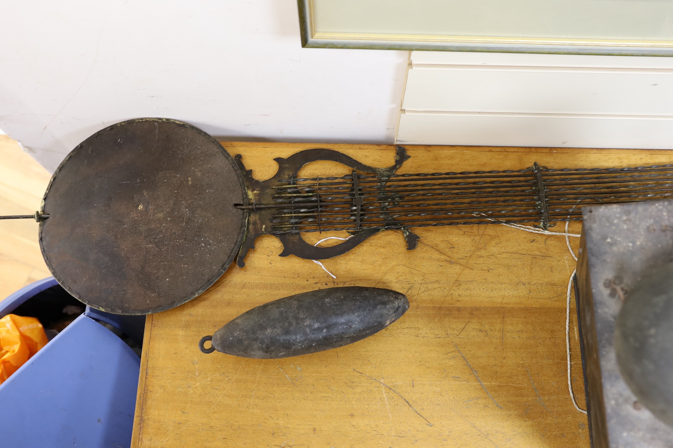 A 19th century French Comtoise eight day clock by Couvent-Breillot a’ Domfront, 42cm